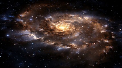 Wall Mural - a striking image of the galaxy core, ablaze with a myriad of stars, swirling in a dance of cosmic li