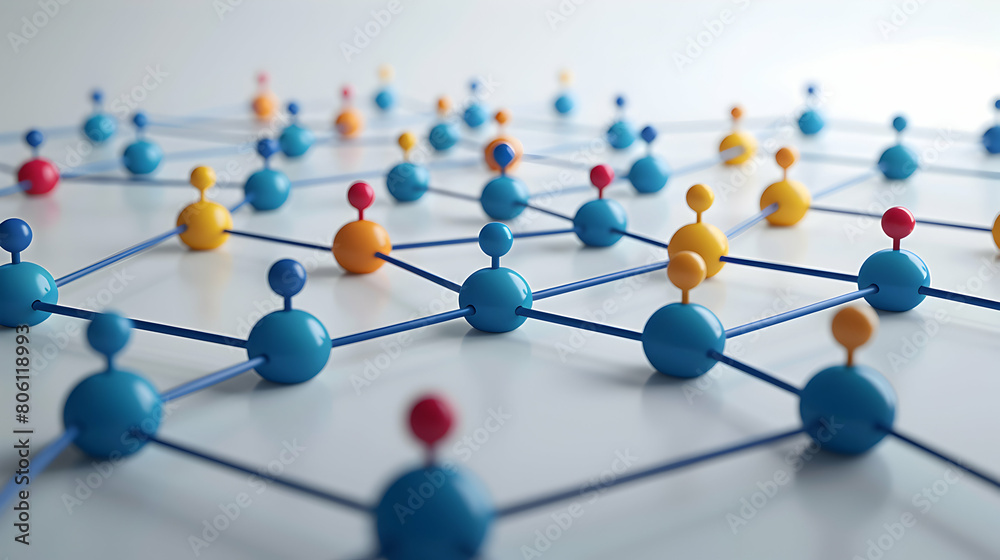 Cartoon Styled 3D Icon Illustrating Communication Network System for ...