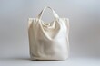 Blank white eco-friendly tote bag mockup with shadow.. Beautiful simple AI generated image in 4K, unique.