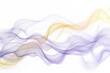 Wavy smokey effect in matte lemon and soft lavender on a solid white background, creating a light and airy feel.