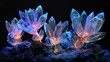 crystals flowers background with gilts of the lights 