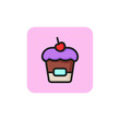 Muffin line icon. Cake, pie, cupcake. Food concept. Can be used for topics like menu, bakery, coffee shop.