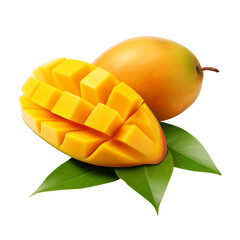 Wall Mural - mango fruit isolated on transparent or white background, png