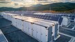 © sayan - Solar battery storage units at a renewable energy facility