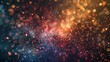 A colorful, blurry image of a starry sky with a lot of light and dark spots. The image has a dreamy, ethereal quality to it, with the bright colors and the way the light