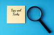 Tips and trick on adhesive note and magnifying glass