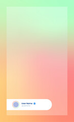 Poster - Vertical story template in gradient colors. Social media frame vector illustration.