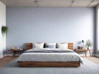 Wall Mural - interior of bedroom with bed