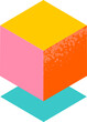 Colorful isometric 3d cube shape