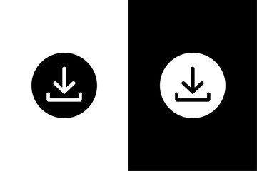 Fototapete - Download icon vector. Download symbol vector