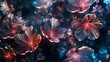 crystals flowers background with abstract black gradient background with lit  of the lights in it abstract background 