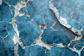 Wall Mural - Luxury White And Blue Marble Stone Texture Background. Abstract Wallpaper. Backdrop. 