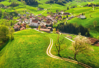 Wall Mural - Luthern, one of the most beautiful swiss villages, Lucerne, Switzerland