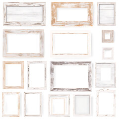 A collection of wooden picture frames Transparent Background Images 