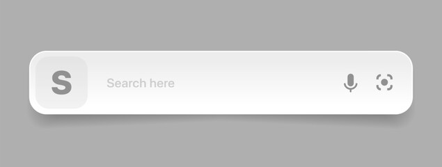 Aufkleber - Search Bar with suggestions for UI UX design and web site. Search Address and navigation bar icon. Collection of search form templates for websites. Search engine web browser window template.