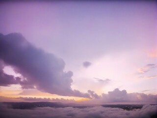 Poster - sunset in the mountains