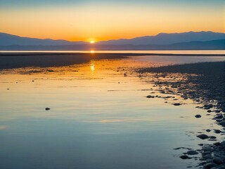 Wall Mural - sunset over the sea