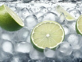 Canvas Print - lime and ice