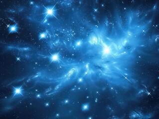 blue universe shining background