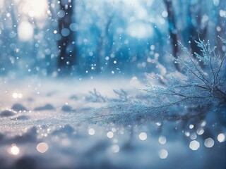 Wall Mural - blue christmas background