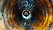 © ConceptStudio - Inside the pipe is rusty with water