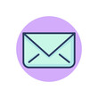 Unread message line icon. Close envelope, email, correspondence outline sign. Messenger, communication, mail concept. Vector illustration, symbol element for web design and apps