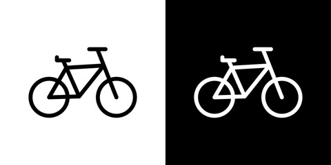 Wall Mural - Urban Cycling Icon Set. City bike vector symbol. Modern bicycle riding sign.