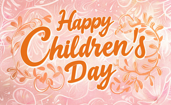 Global Celebration of Children's Day. Illustration Featuring Happy Children Enjoying Fun and Togetherness, Promoting Education and Friendship in a Colourful and Joyful Event