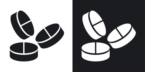 Capsule Icon Set. Medical capsule vector symbol. Health tablet and pill sign. Pharmaceutical capsule icon.