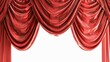 © Khalida - Presenting a red theater curtain against a white background, symbolizing the beginning or end of a theatrical performance, depicted in a vector illustration.