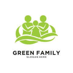 green family logo design vector illustration