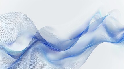 Abstract blue wave pattern on a white background