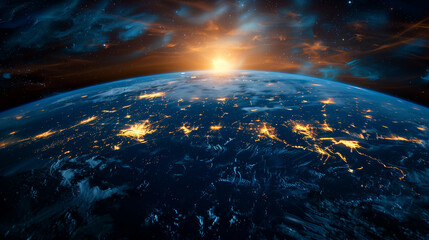Wall Mural - earth in space