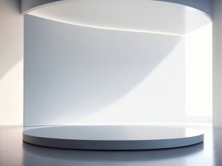 Wall Mural - empty white podium