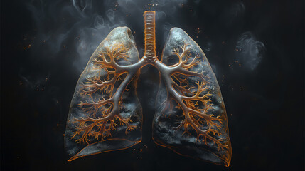 Wall Mural - concept of lungs and respiratory organs