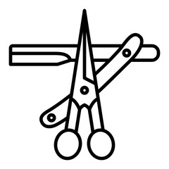 Wall Mural - Hair cutting Icon