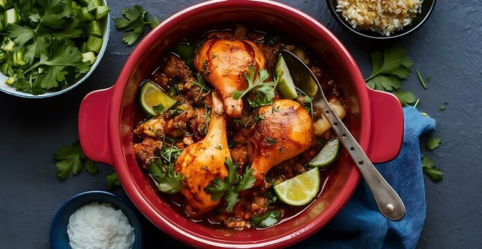 traditional moroccan chicken tajine chicken with vegetables - 1