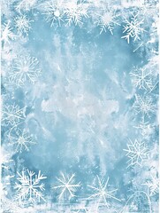 Wall Mural - Light blue background with snowflakes 
