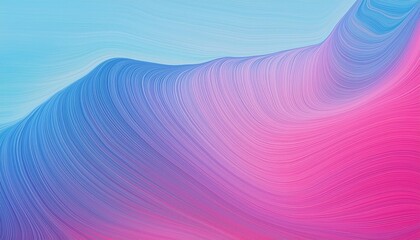 Poster - colorful horizontal banner abstract waves design with pastel violet hot pink and sky blue color