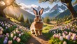 experience thrilling escapades with imaginative easter bunnies in a magical realm dominant hare generative ai