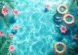 © DigitalFury - Pool Swim Party Invitation Invite Card Celebration Background Image Wallpaper 5x7