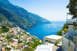 Fototapeta  - Positano in Amalfi Coast, Campania, Italy - scenic coastal village