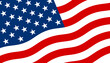 USA flag, United States of America flag in wavy style
