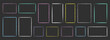 © Nataliia - Set of colorful hand drawn grunge doodle charcoal, pencil, chalk square, rectangle border frames. Vector illustration template border for website, banner, app, poster, background, card, bullet journal