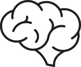 Fototapeta Pokój dzieciecy - vector human brain icon. simple brain outline
