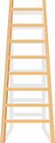 Fototapeta Pokój dzieciecy - vector wooden ladder. stepladder leaning against the wall