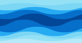 Fototapeta Pokój dzieciecy - vector blue abstract ocean water waves