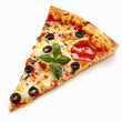 © Anna Studio - Pizza slice isolated on white background, online delivery from pizzeria, take away and fast food concept