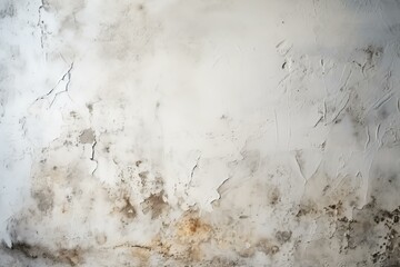 Wall Mural - White wall texture background with cracks and peeling paint