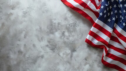 Wall Mural - USA flag on table 